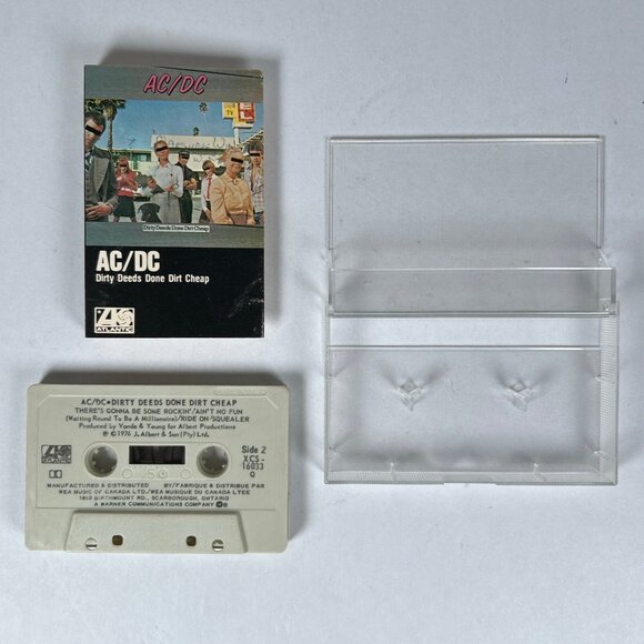 AC/DC Dirty Deeds Done Dirt Cheap Cassette Tape - Picture 2 of 9